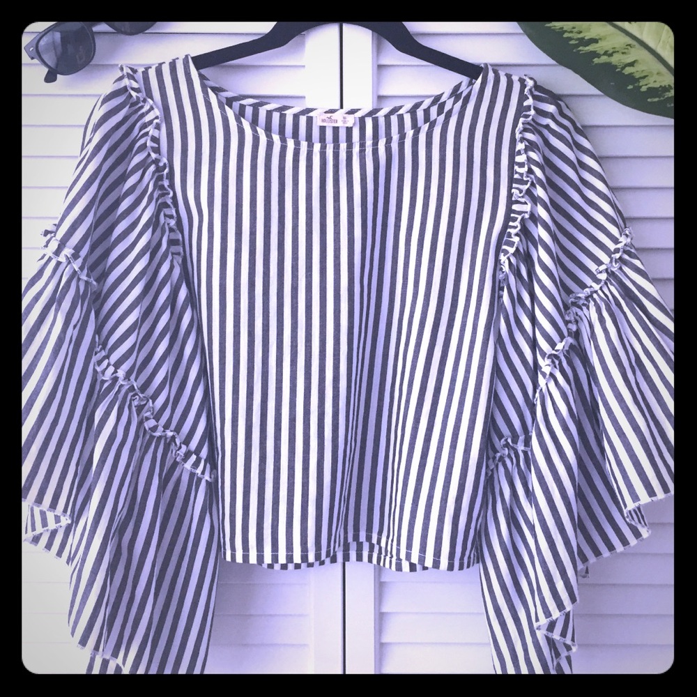 Hollister Striped Blouse Size: XS